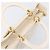 Borsa Christian Dior Canage Pelle Bianco Oro Auth bs37499 - vista 6
