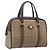 Burberrys Nova Check Boston Bag Canvas Beige Gold Auth 206740 Golden