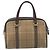 Burberrys Nova Check Boston Bag Canvas Beige Gold Auth 206740 Golden - Ansicht 2