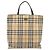 BURBERRY Nova Check Handtasche PVC Leather Beige Silver Auth ka6453 Silber - Ansicht 13