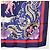 Hermès Pañuelo HERMES Carre 90 Seda Azul Rojo "Cheval Jurc." Auth ki6866M Roja - vista 23
