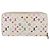 LOUIS VUITTON Monogram Multicolor Zippy Long Wallet White M60241 LV Auth 206935 Weiß - Ansicht 2