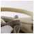 Borsa a mano Miu Miu in pelle Ivory Gold Tone Auth 207589A Crudo - vista 12