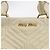 Borsa a mano Miu Miu in pelle Ivory Gold Tone Auth 207589A Crudo - vista 17