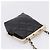 CHANEL Pochette a catena in pelle d'agnello nera dettagli dorati CC Auth 206662SAV Nero - vista 6