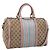 Borsa Boston GUCCI GG Canvas Sherry Line 2vie Beige Tono Oro 247205 Auth LN056A