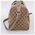 Borsa Boston GUCCI GG Canvas Sherry Line 2vie Beige Tono Oro 247205 Auth LN056A - vista 4