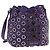 Borsa a Tracolla Miu Miu Pelle Viola Argento Auth 207614V Porpora