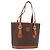 Céline Bolso Tote CELINE Macadam PVC Marrón Tono Dorado Auth ka6459 Castaño