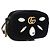 Borsa a Tracolla con Catena GUCCI GG Marmont Velluto Nero Tono Oro 448065 Auth LN060V