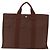 Hermès HERMES Her Line MM Hand Bag Canvas Brown Silver Auth 207690A Braun Silber - Ansicht 13