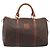 Céline Borsa Boston CELINE Macadam Canvas PVC Pelle Marrone Oro Auth 205213V D'oro - vista 13