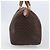 Céline Borsa Boston CELINE Macadam Canvas PVC Pelle Marrone Oro Auth 205213V D'oro - vista 3