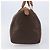 Céline Borsa Boston CELINE Macadam Canvas PVC Pelle Marrone Oro Auth 205213V D'oro - vista 4