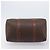 Céline Borsa Boston CELINE Macadam Canvas PVC Pelle Marrone Oro Auth 205213V D'oro - vista 5