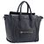 Céline CELINE Luggage Mini Shopper Hand Bag Leather Black Gold Auth 205325 Preto Dourado