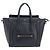 Céline CELINE Luggage Mini Shopper Hand Bag Leather Black Gold Auth 205325 Preto Dourado - vista 13