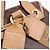 Céline Mochila CELINE Macadam Canvas PVC Leather Brown Gold Auth ep16108 Castaño Dorado - vista 17
