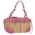 Borsa a tracolla PRADA in rafia Beige Pink Silver Auth am12710V Argento Rosa