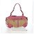 Borsa a tracolla PRADA in rafia Beige Pink Silver Auth am12710V Argento Rosa - vista 12