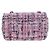 CHANEL Mini Matelasse 19 Single Flap Chain Shoulder Bag Tweed Auth BA16210SM Pink - Ansicht 2