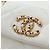 CHANEL Matelasse Chain Shoulder Pouch Lamb Skin Gold White CC Auth 206352SAM Bianco D'oro - vista 20