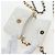CHANEL Matelasse Chain Shoulder Pouch Lamb Skin Gold White CC Auth 206352SAM Bianco D'oro - vista 22
