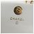 CHANEL Matelasse Chain Shoulder Pouch Lamb Skin Gold White CC Auth 206352SAM Bianco D'oro - vista 23