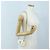 CHANEL Matelasse Chain Shoulder Pouch Lamb Skin Gold White CC Auth 206352SAM Bianco D'oro - vista 27