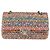 Borsa a tracolla CHANEL Chain Matelasse 25 in tweed Multicolor Gold CC Auth 167778SM - vista 13