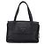 Bolso Tote PRADA de cuero negro plata Auth BA16052A - vista 2