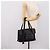 Bolso Tote PRADA de cuero negro plata Auth BA16052A - vista 28