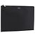 Autre Marque Saint Laurent Clutch-Tasche aus Leder Schwarz Silber Auth BA16068A