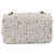 CHANEL Mini Matelasse 20 Single Flap Chain Bag Tweed White CC Auth BA15757SM Weiß Golden - Ansicht 2