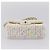 CHANEL Mini Matelasse 20 Single Flap Chain Bag Tweed White CC Auth BA15757SM Weiß Golden - Ansicht 5