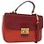 Borsa Miu Miu Madras in pelle 2way Arancione Tono Oro Auth ka6470A