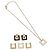 Set di ricambio Collana e Orecchini Christian Dior metallo Tono Oro Auth SW2797V
