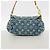 Borsa a tracolla Mini Pleaty in denim Monogram Louis Vuitton Blu - vista 9