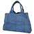 Saco Tote Prada Canapa Denim Azul marinho