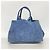 Saco Tote Prada Canapa Denim Azul marinho - vista 9