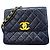 Chanel Matelassé Schultertasche mit Kette Marineblau