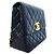 Chanel Matelassé Schultertasche mit Kette Marineblau - Ansicht 2