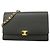 Portafoglio a spalla con catena in pelle nera Chanel Nero