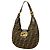Fendi Zucca Schultertasche aus Nylon und Canvas Braun