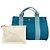 Hermès Hermes Cannes PM Canvas Tote Bag Blue