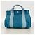 Hermès Hermes Cannes PM Canvas Tote Bag Blue - view 9