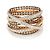 Autre Marque Multiband Crossover Ring Roségold 750/18K Diamant Pavé Gr. 56 Massiv Luxus Golden