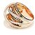 Autre Marque Multiband Crossover Ring Roségold 750/18K Diamant Pavé Gr. 56 Massiv Luxus Golden - Ansicht 2