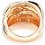 Autre Marque Multiband Crossover Ring Roségold 750/18K Diamant Pavé Gr. 56 Massiv Luxus Golden - Ansicht 3