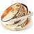 Autre Marque Multiband Crossover Ring Roségold 750/18K Diamant Pavé Gr. 56 Massiv Luxus Golden - Ansicht 4